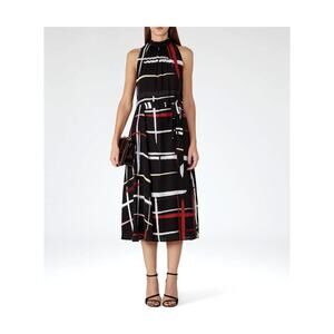 NWOT Reiss Lava Abstract High Neck Midi Dress 6